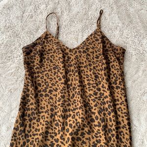 Leopard slip dress